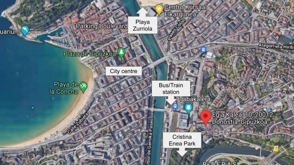 Centrico, Junto A Estacion De Bus/Tren, Y Playas Apartment San Sebastian Luaran gambar